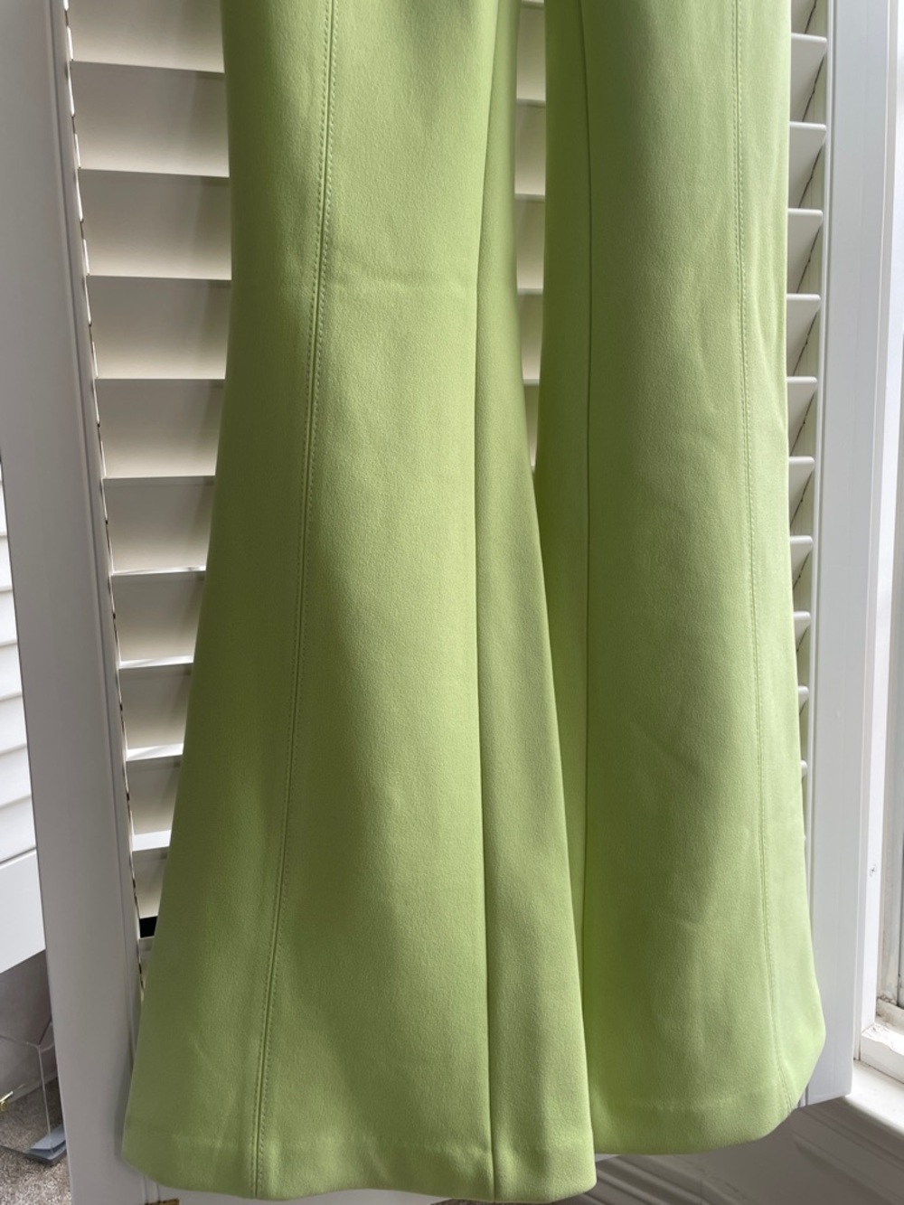 Cutout Peplum Top & Flared Pants Set - Lime - Picture 3 of 3